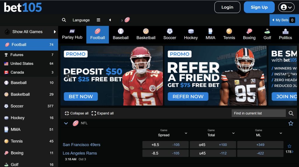 Bet105 online betting site for table tennis