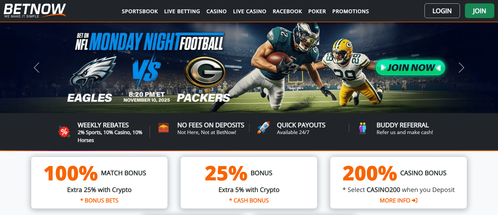 Snapshot of BetNow quick and beginner-friendly betting platform